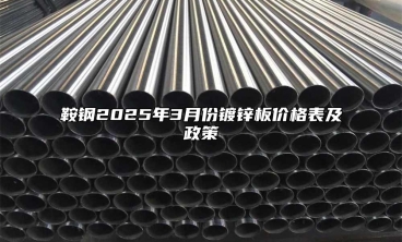 鞍鋼2025年3月份鍍鋅板價格表及政策
