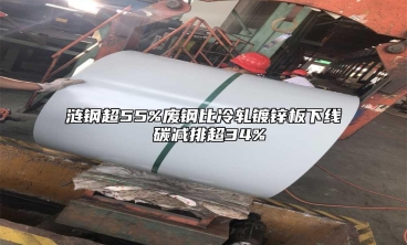 漣鋼超55%廢鋼比冷軋鍍鋅板下線 碳減排超34%